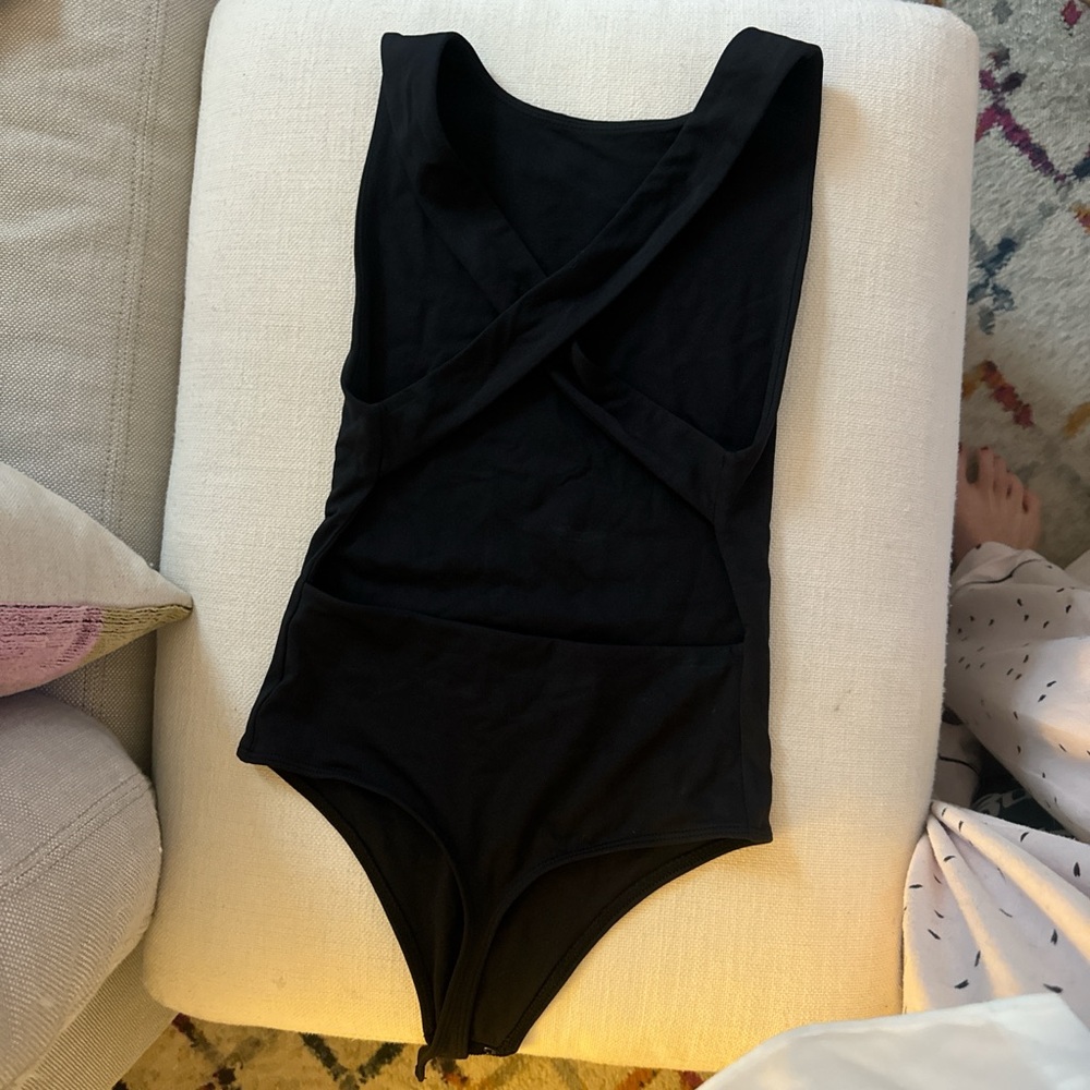 Aritzia cross back bodysuit